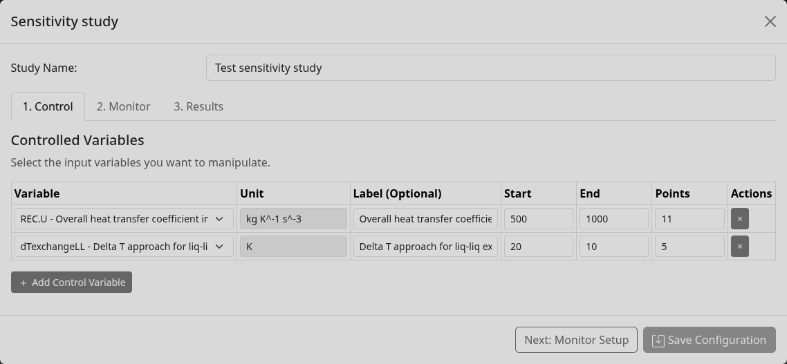 scheda di controllo della sensibilità cloudpf